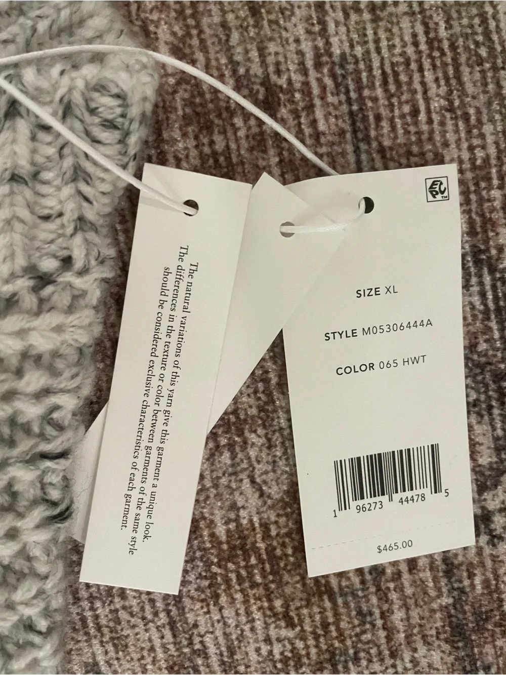 Vince Men's Crewneck Marled Knit Sweater - Gray, Size XL